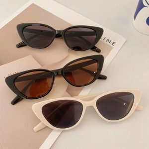 [Retro Fashion Party Shades] 3pcs Cat Eye Sunglasses For Women Men Retro Fashion Anti Glare Sun Shades Party Favors Decorative Glasses