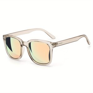 Enafad Classic Polarized Glasses for Women – Trendy Oversized Square Mirrored Fashion Shades with UV400 Protection