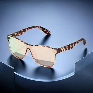 1pc Polarized Gradient Lens Square Fashion Fashion Glasses, Anti-Glare for Men & Women - Ideal for Driving, Beach Travel & School, Durable PC Frame with Stylish Camouflage Pattern