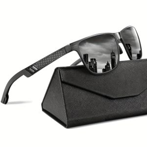 Men'S Polarized Sunglasses, Men'S Deluxe Aluminum Magnesium Frame Carbon Fiber Full Frame Sunglasses, Fishing Golf Climbing Birthday Gift Holiday Choice