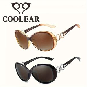 COOLEAR 2pcs Polarized Glasses for Women Retro Stylish Anti Glare Sun Shades for Outdoors