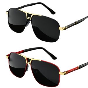 Ideal choice for 2 pairs of couple style gifts: fashionable glasses, Men's and Women's retro style large frame glasses