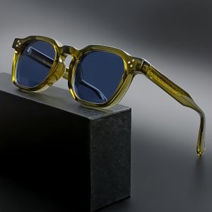 [Retro Summer Glasses] 2024 New Retro Glasses - Square Large Frame with TAC Lenses - Colorful Summer Style for Men And Women, Ideal for Outdoor Activities Like Driving, Fishing, Traveling, And Beach Vacations